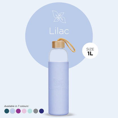 1L Glass Water Bottle - 1L - LB - Wilfred Eco