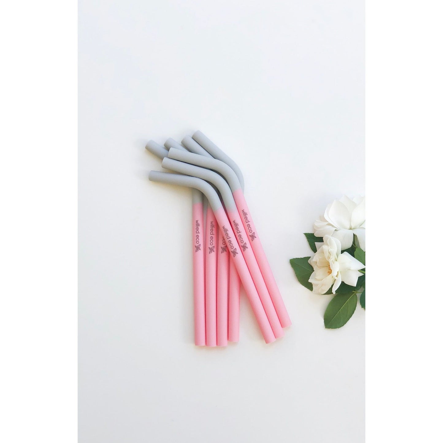 Silicone Smoothie Straws - 4 Pack Reusable - RAINBOW PASTELS - BR4 - Wilfred Eco