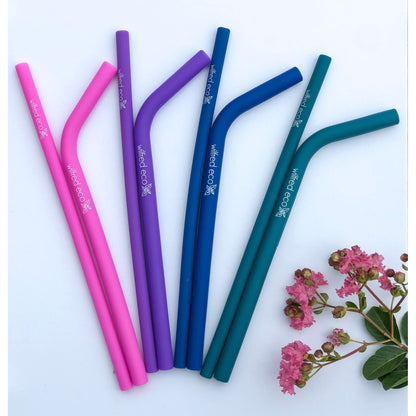 Straight Silicone Reusable Straws - 4 Pack - MIDNIGHT CONFETTI - SMC4 - Wilfred Eco