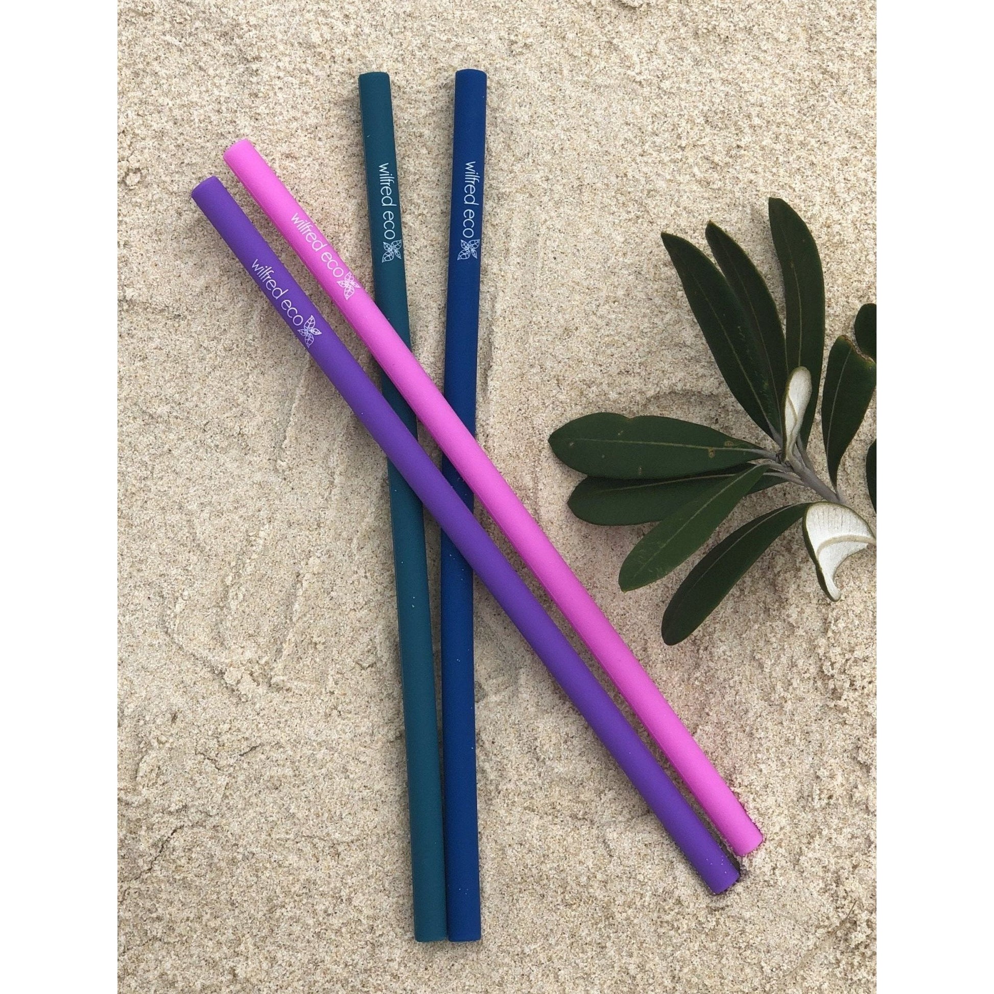 Straight Silicone Reusable Straws - 4 Pack - MIDNIGHT CONFETTI - SMC4 - Wilfred Eco