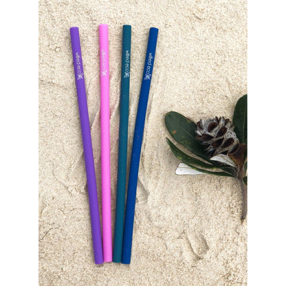 Straight Silicone Reusable Straws - 4 Pack - MIDNIGHT CONFETTI - SMC4 - Wilfred Eco