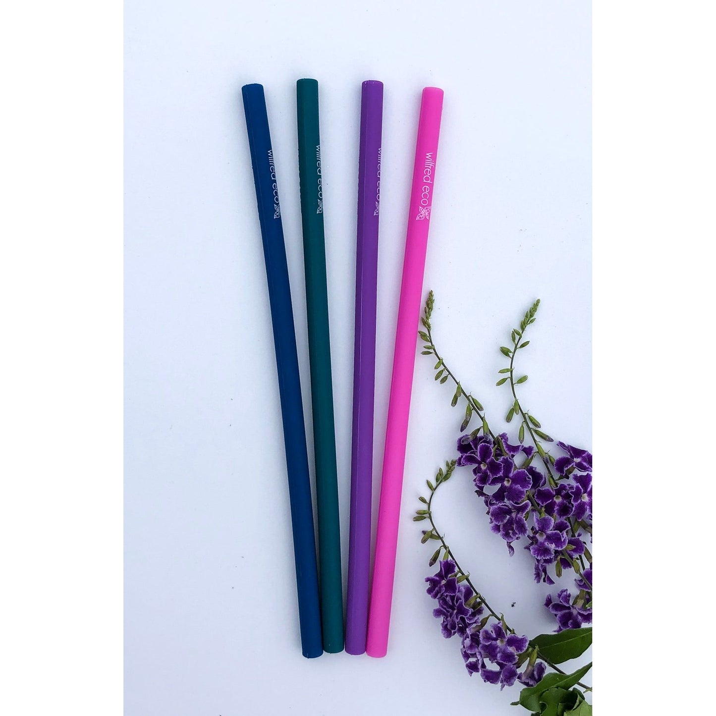 Straight Silicone Reusable Straws - 4 Pack - MIDNIGHT CONFETTI - SMC4 - Wilfred Eco