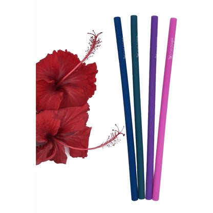 Straight Silicone Reusable Straws - 4 Pack - MIDNIGHT CONFETTI - SMC4 - Wilfred Eco