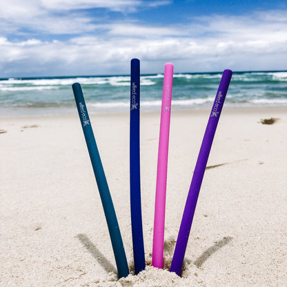 Straight Silicone Reusable Straws - 4 Pack - MIDNIGHT CONFETTI - SMC4 - Wilfred Eco