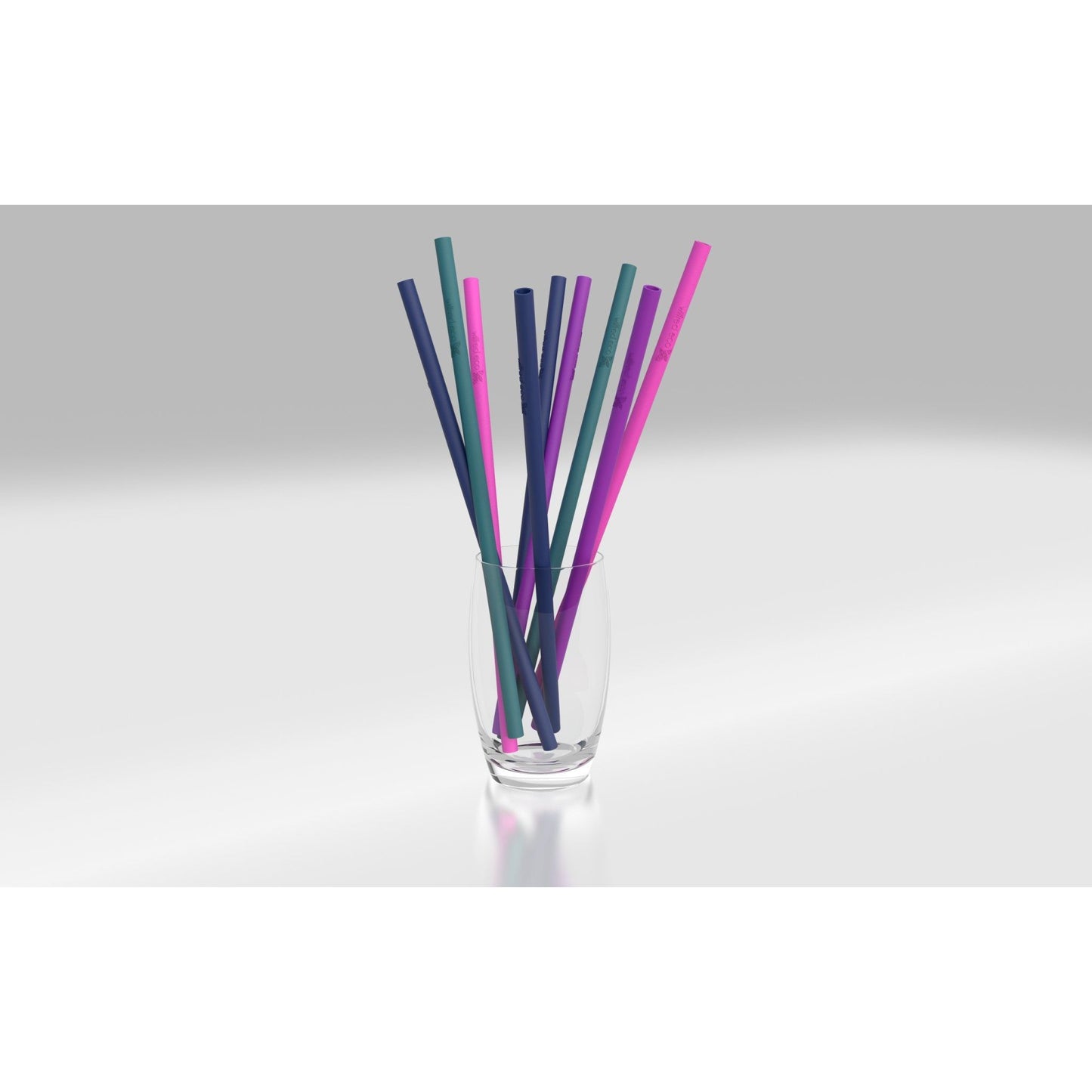 Straight Silicone Reusable Straws - 4 Pack - MIDNIGHT CONFETTI - SMC4 - Wilfred Eco