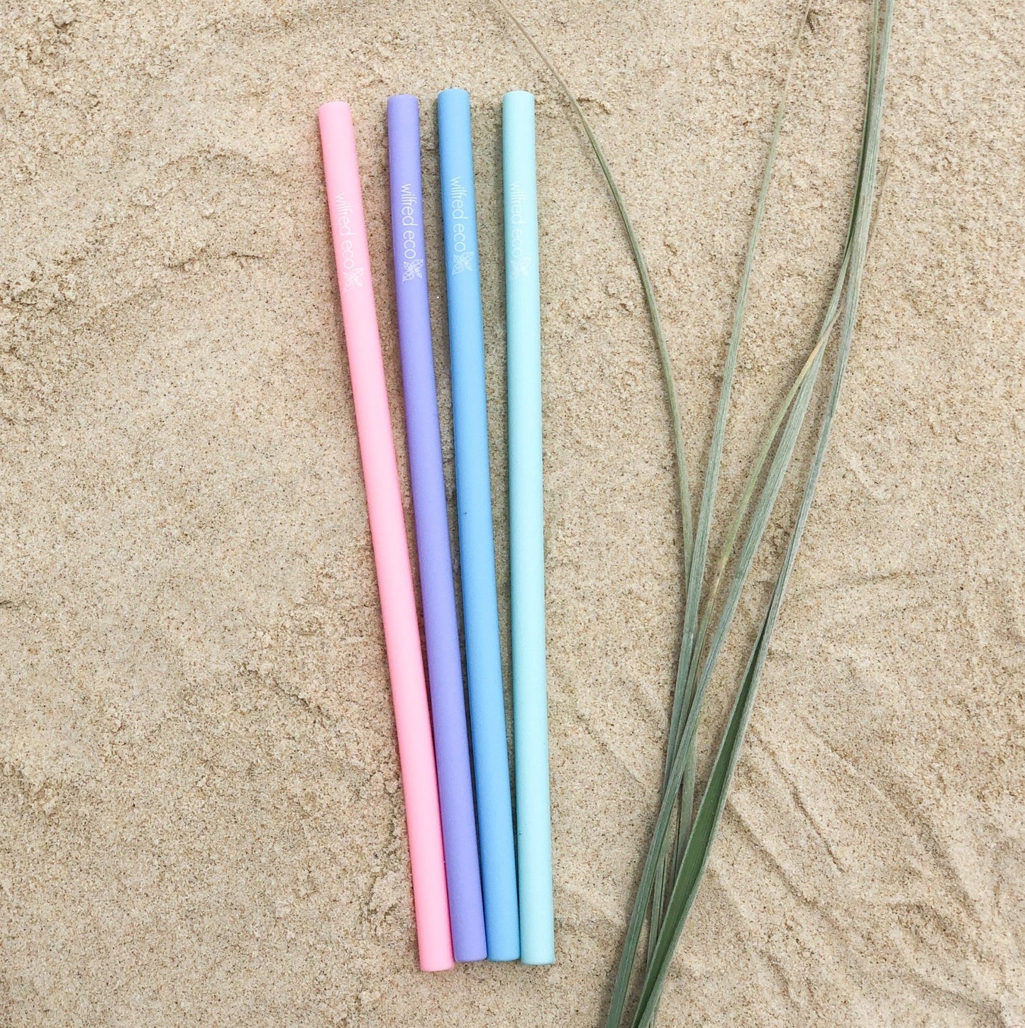 Straight Silicone Reusable Straws - 4 Pack - RAINBOW PASTELS - SR4 - Wilfred Eco