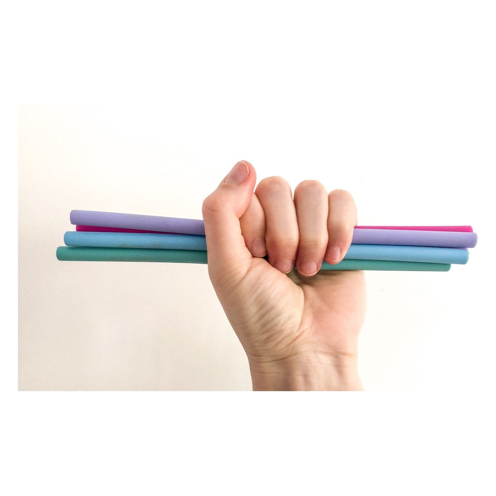 Straight Silicone Reusable Straws - 4 Pack - RAINBOW PASTELS - SR4 - Wilfred Eco