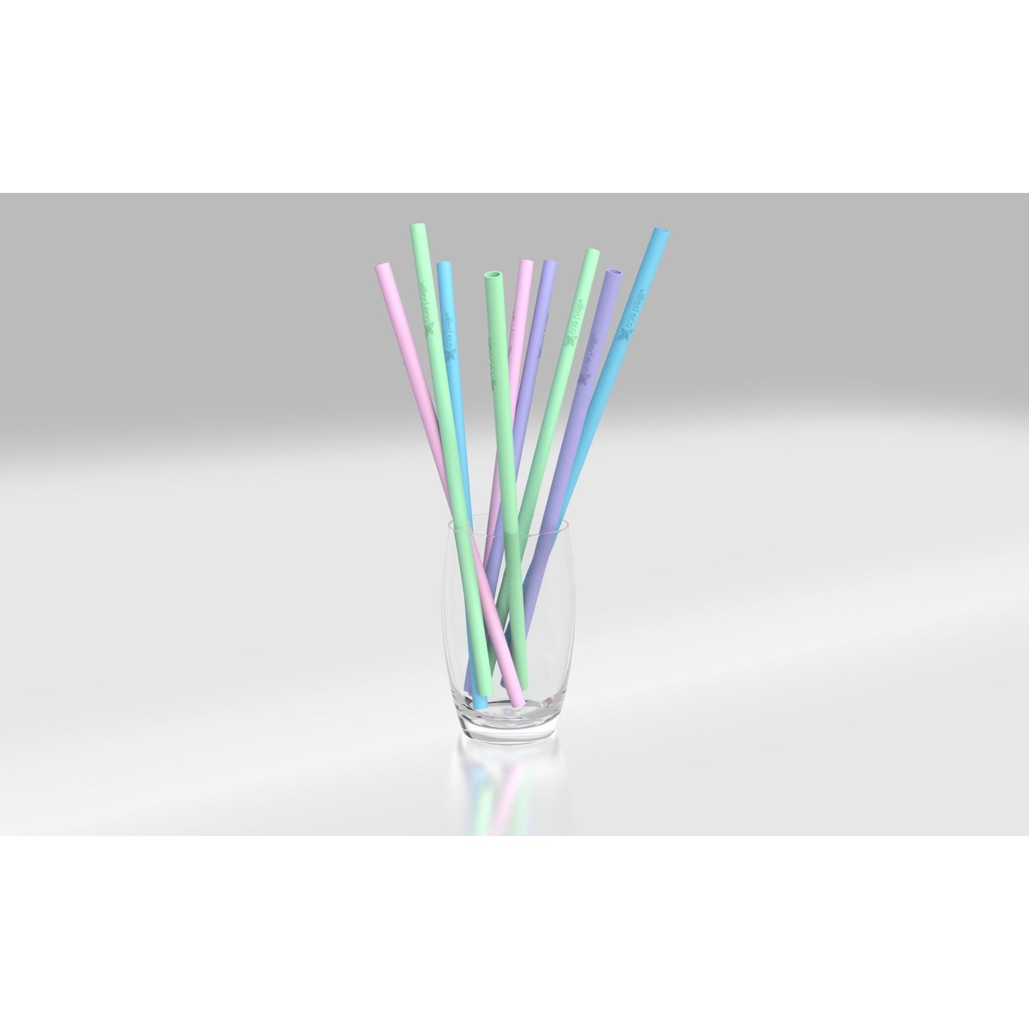 Straight Silicone Reusable Straws - 4 Pack - RAINBOW PASTELS - SR4 - Wilfred Eco