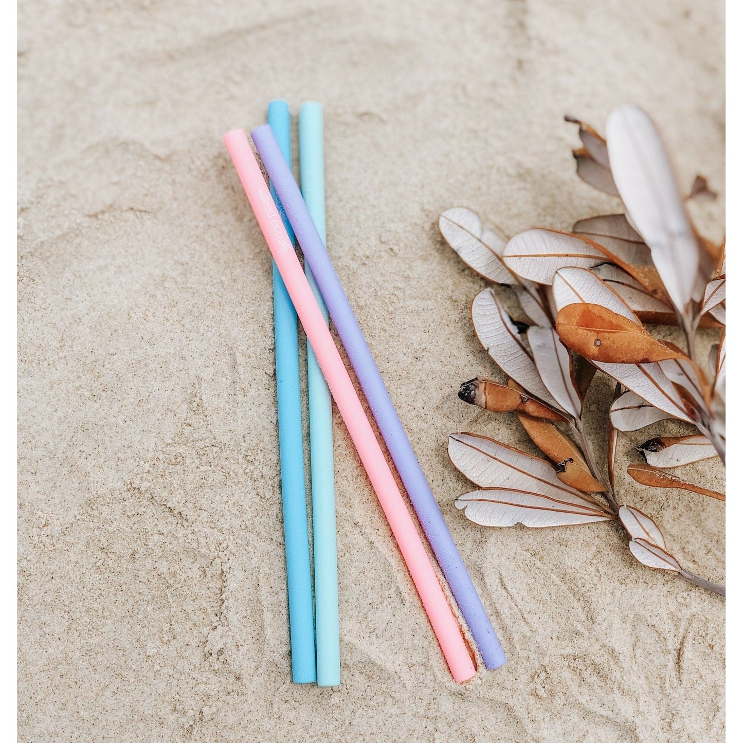 Straight Silicone Reusable Straws - 4 Pack - RAINBOW PASTELS - SR4 - Wilfred Eco